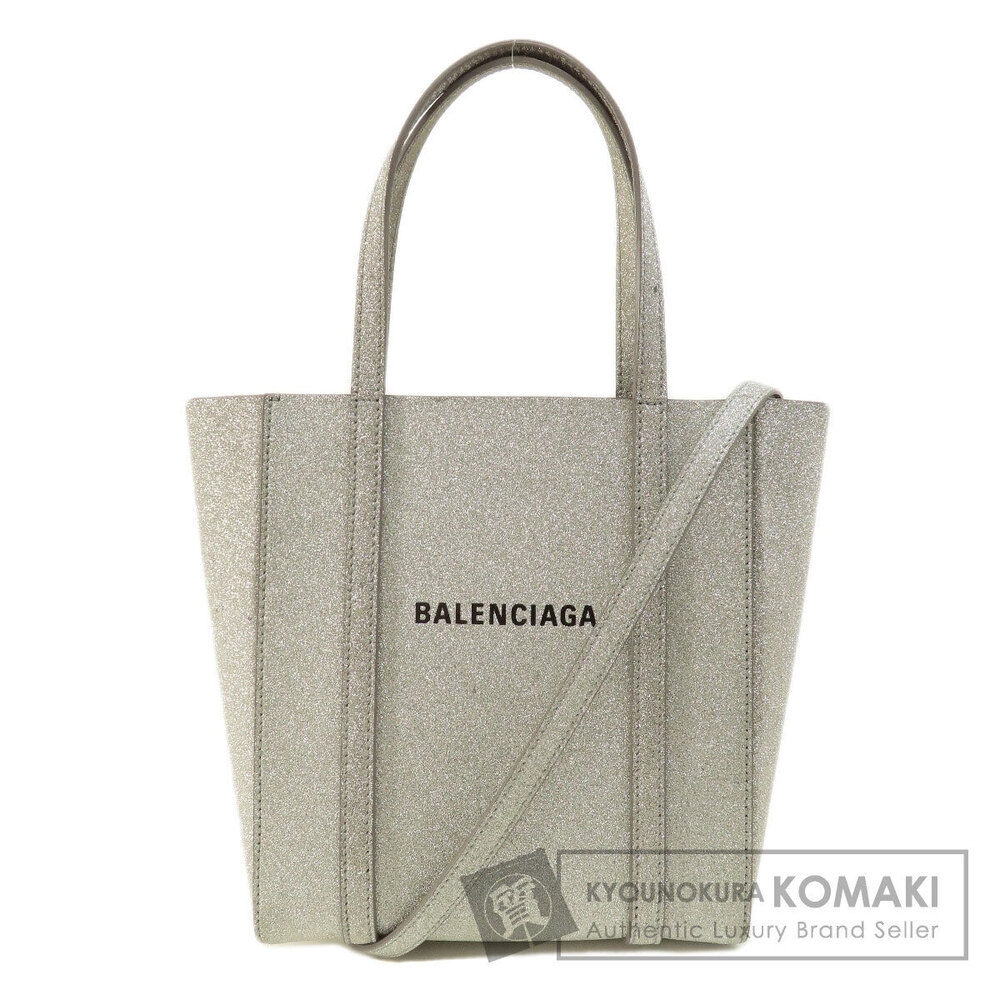 Balenciaga Tote Handbag Leather Glitter